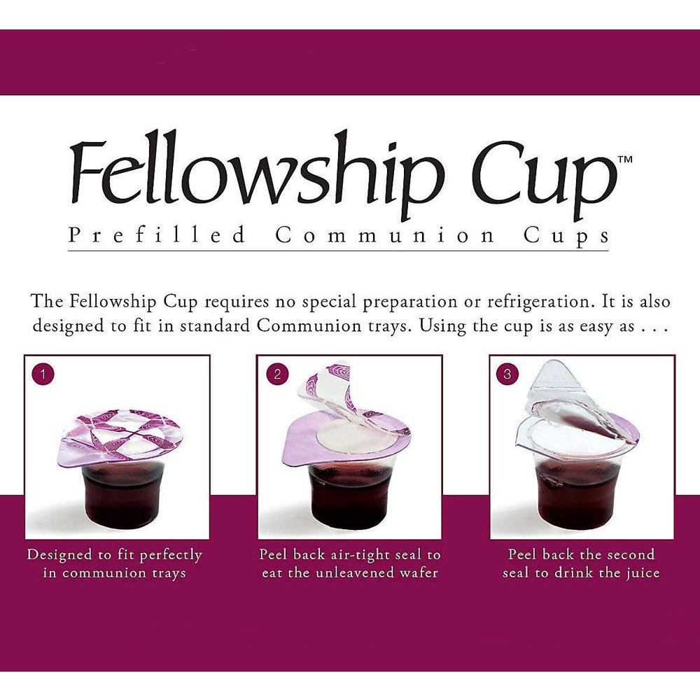 Fellowship Cup: Pre-filled Communion Cups (Box of 100)
