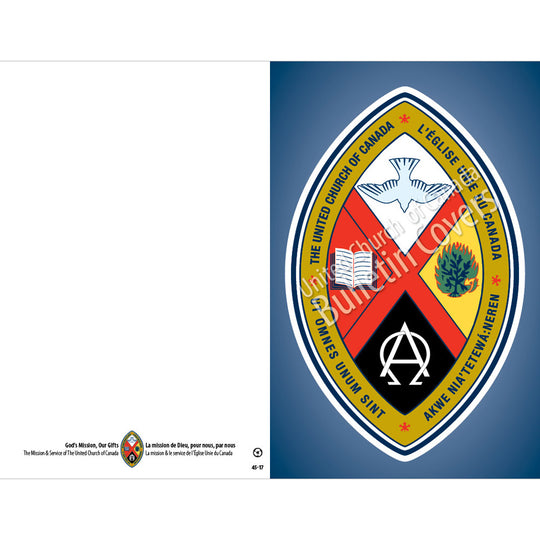 Bulletin: United Church Crest w/Blank Back (Package of 50)