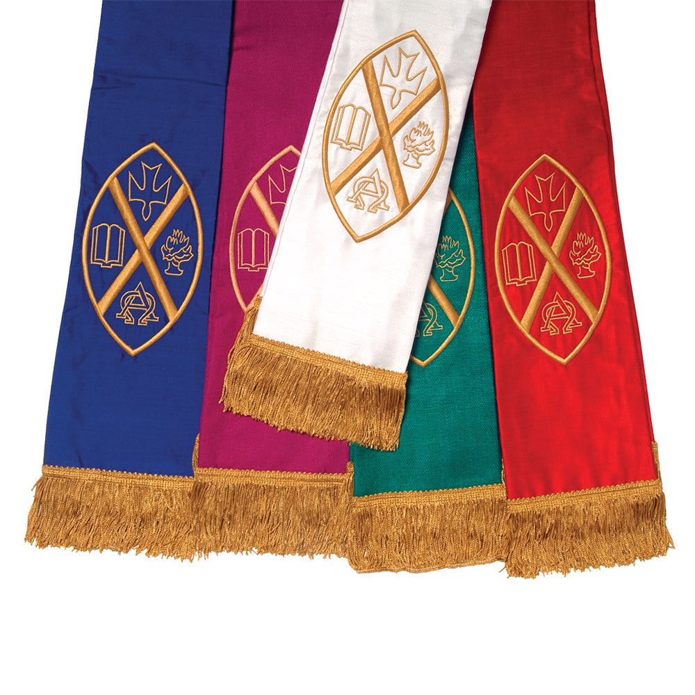 Stole with United Church Crest: Blue