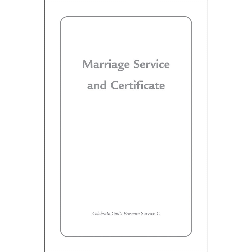 Contemporary Marriage Service and Certificate (Package of 12)