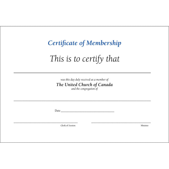 Certificate of Membership #87MF Crest