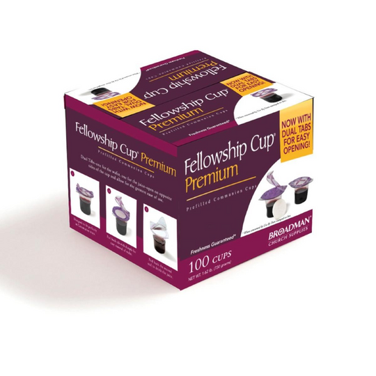 Fellowship Cup Premium: Pre-filled Communion Cups (Box of 100)