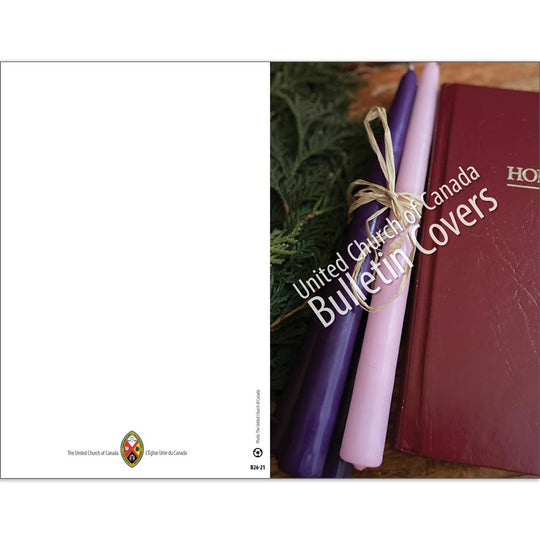 Bulletin: Bible and Advent Candles (Package of 50)