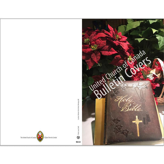 Bulletin: Bible and Poinsettias (Package of 50)